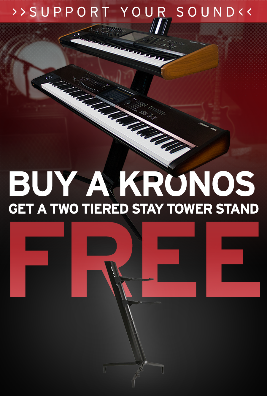 Buy a Kronos Get a Two Tiered Stay Tower Stand